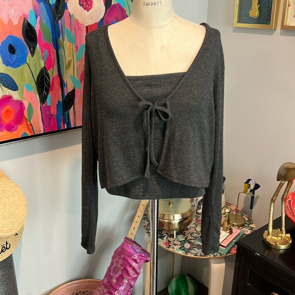 Madewell gray sweater set